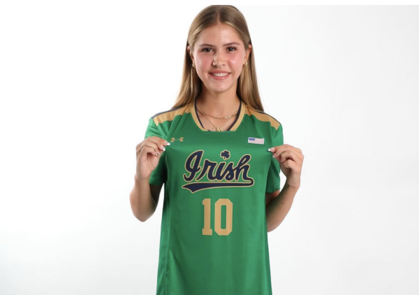 Marley Adams' media day pictures taken at Notre Dame during her official visit.